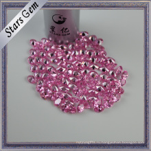 Мода небольшой размер розовый кубический цирконий камень для ювелирных изделий Установка